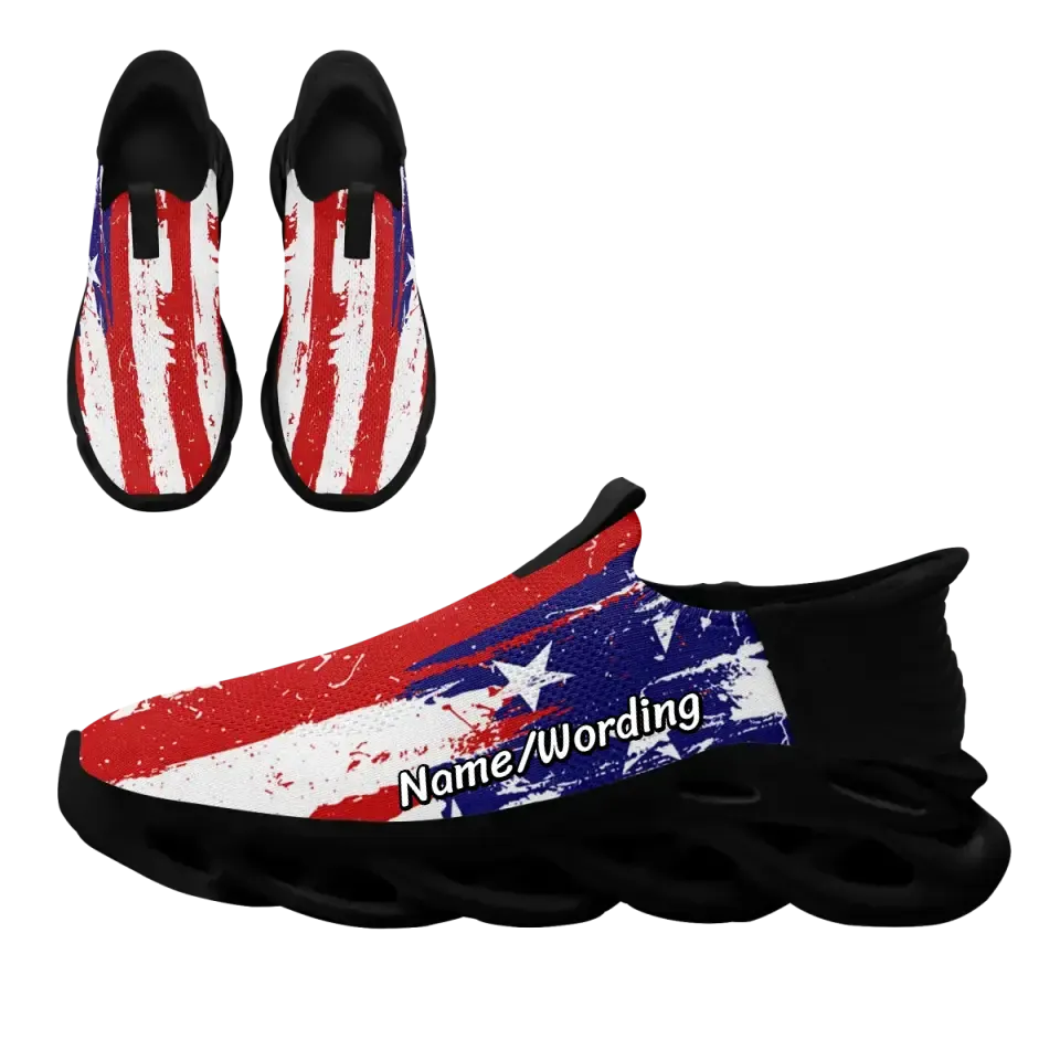 Gifts for Businesses, custom company gifts Personalized Patriot's Shoes, Custom America Flag Sneakers, Custom Patriotic POD Shoes,FN-006-23020096