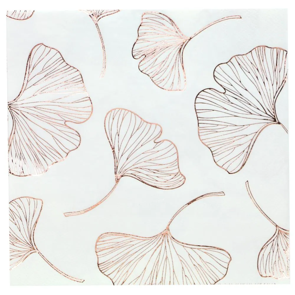 Gingko Foil Stamp Premium Paper Lunch Napkin