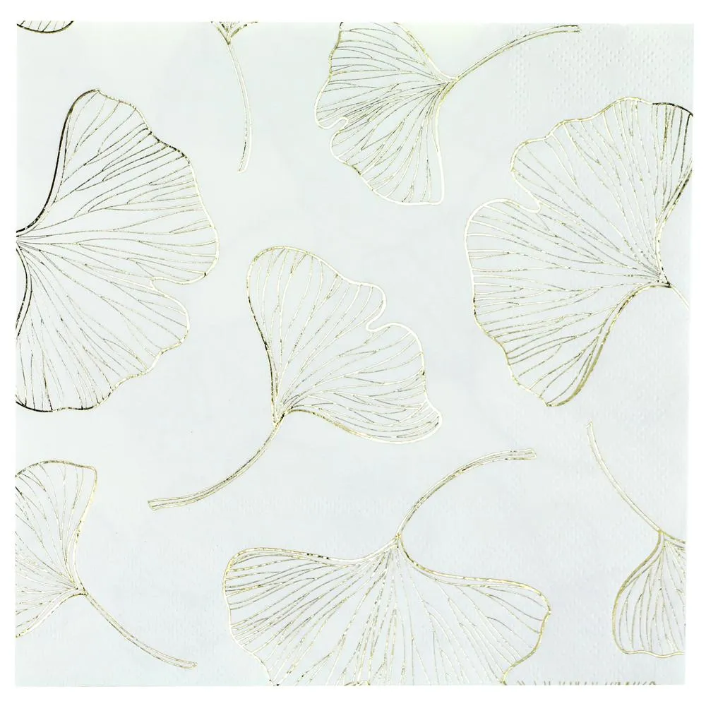 Gingko Foil Stamp Premium Paper Lunch Napkin