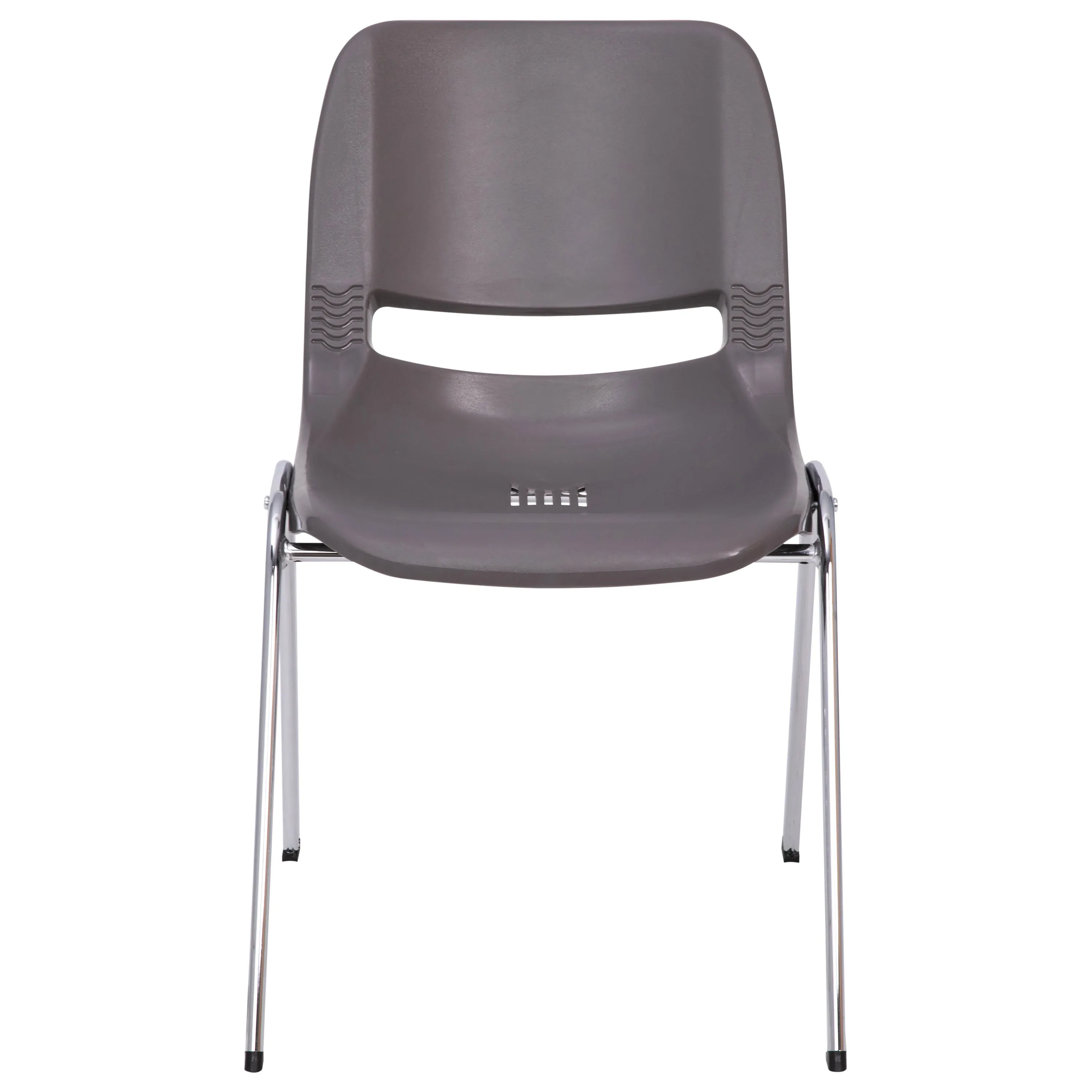 HERCULES Series 880 lb. Capacity Ergonomic Shell Stack Chair with Chrome Frame and 18'' Seat Height