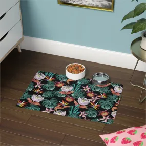 Island Escape Black Pet Food Mat