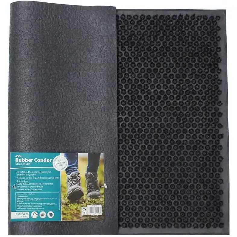 JVL Rubber Condor Outdoor Scraper Mat 40x60cm