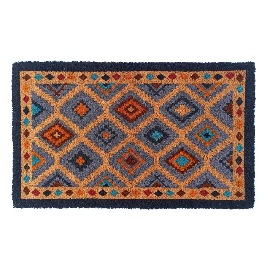 Kilim Multicolour PVC Backed Coir Doormat