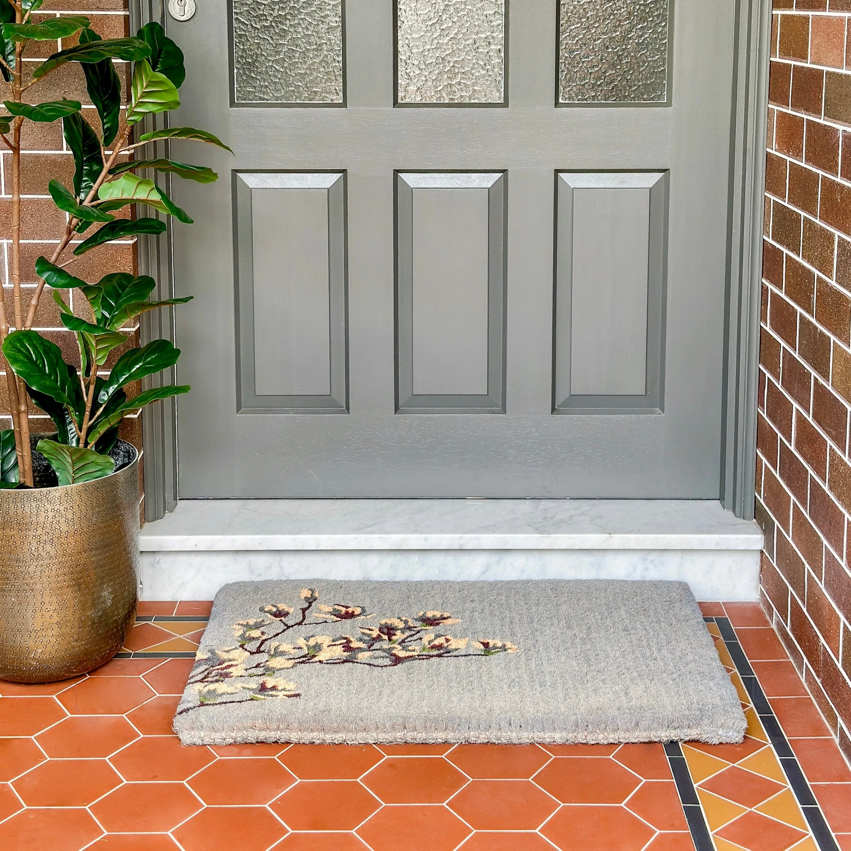 Magnolia Grey 100% Coir Doormat