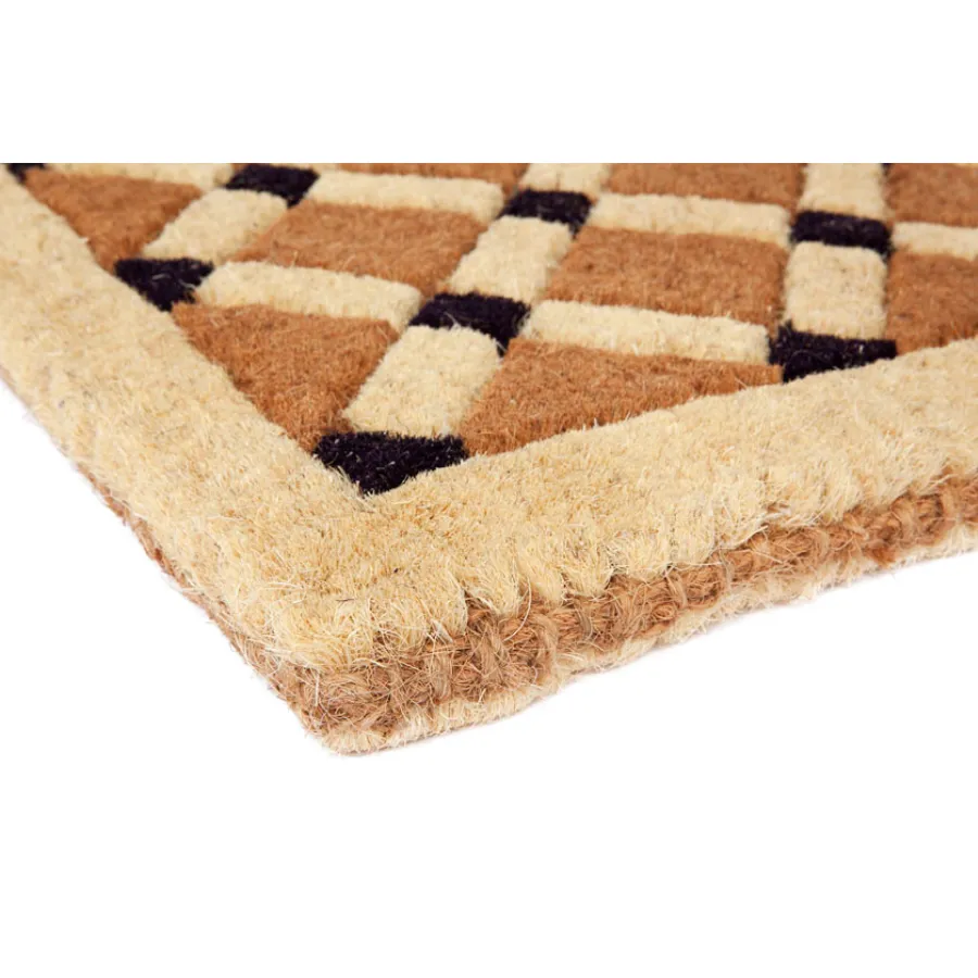 Mahi Diamond Geometrical Two Toned Thick Long Doormat