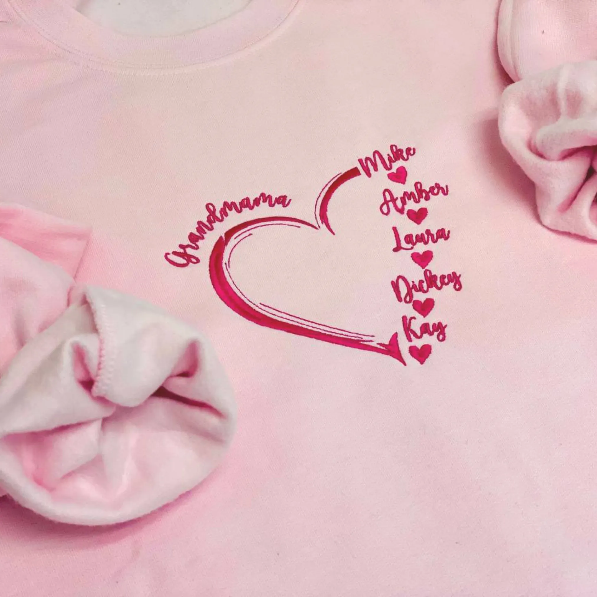 Mama, Grandmama With Kid Name Sweatshirt, Hoodie | Custom Embroidery