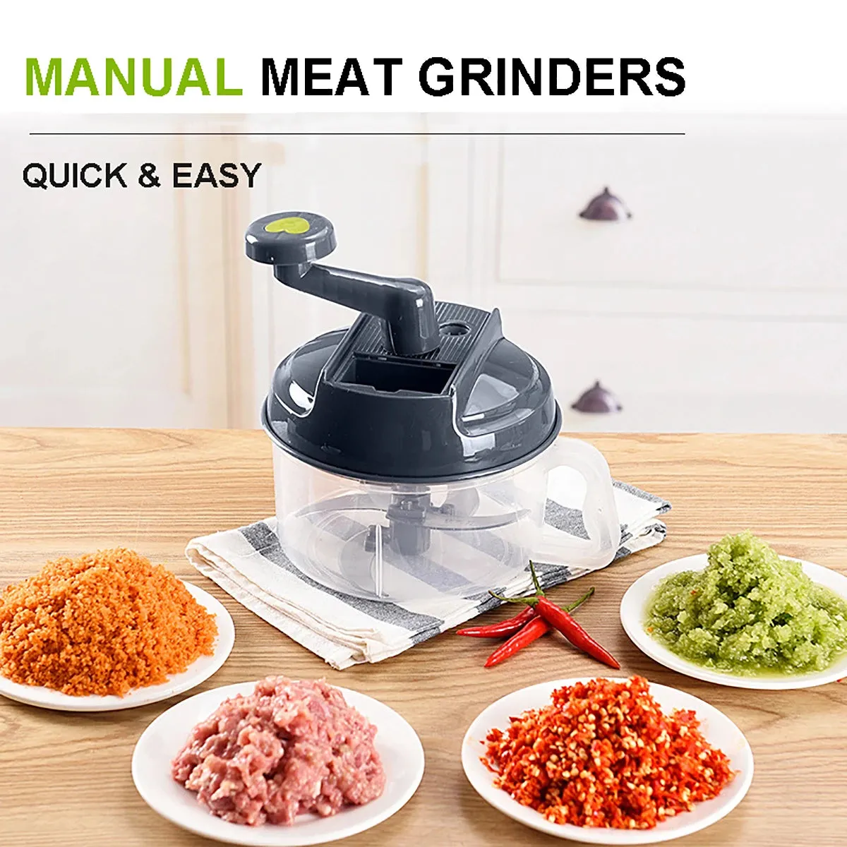 Manual Easy Simple Meat Vegetable Chopper Container