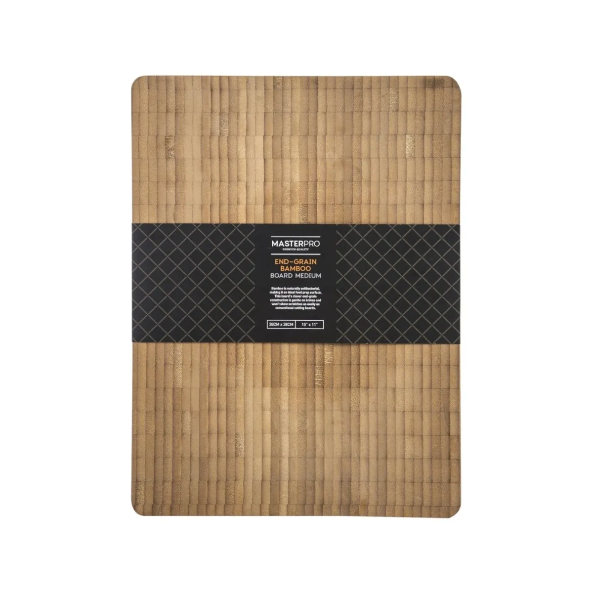 MasterPro Bamboo Endgrain Chopping Board 38x28cm