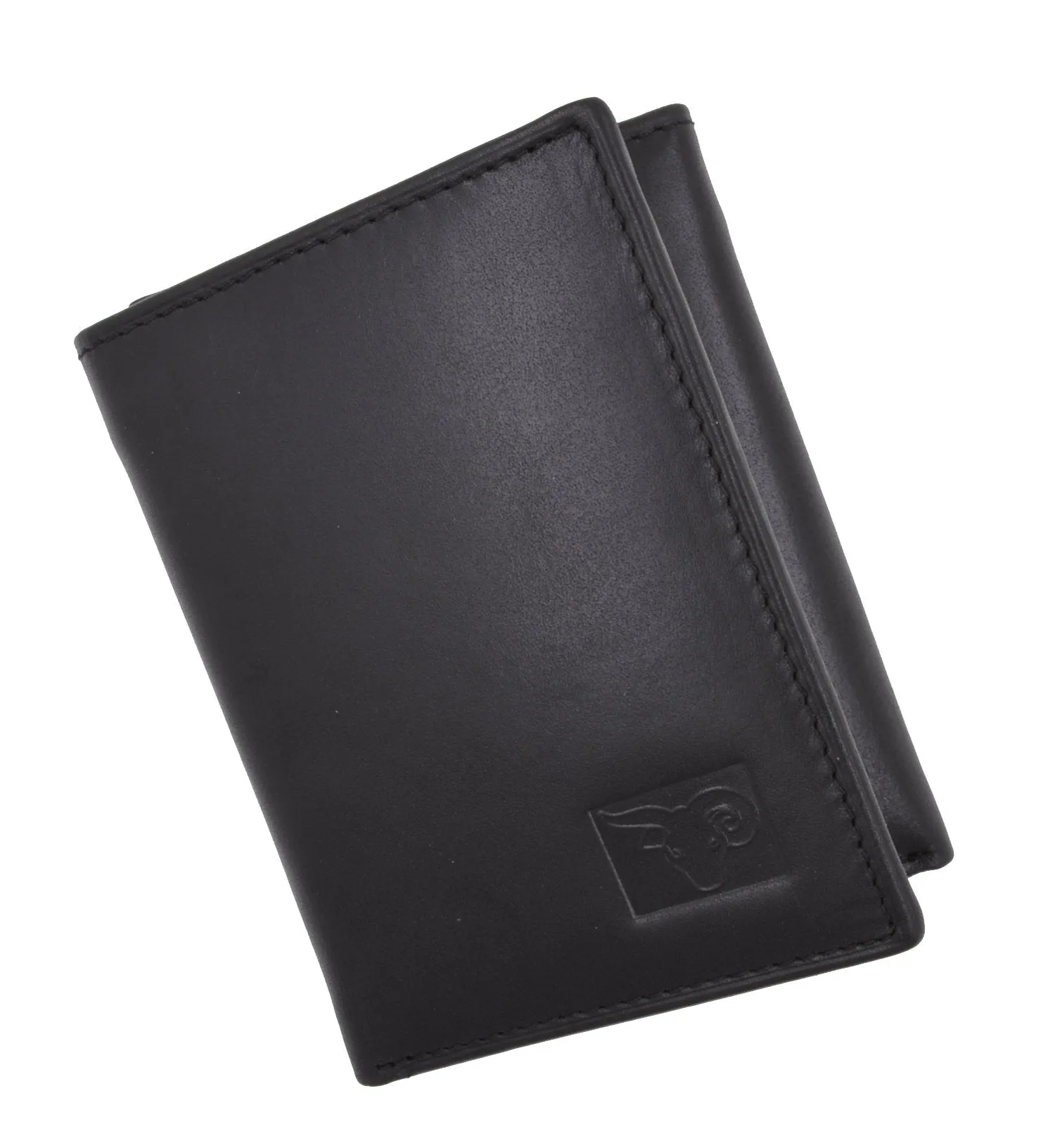 Mens High Quality Genuine Leather Card Holder Trifold Wallet with Outside ID Window by Cavelio 730055