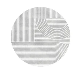 Modern Abstract Non-Shedding Area Round Rug Maze-160cm