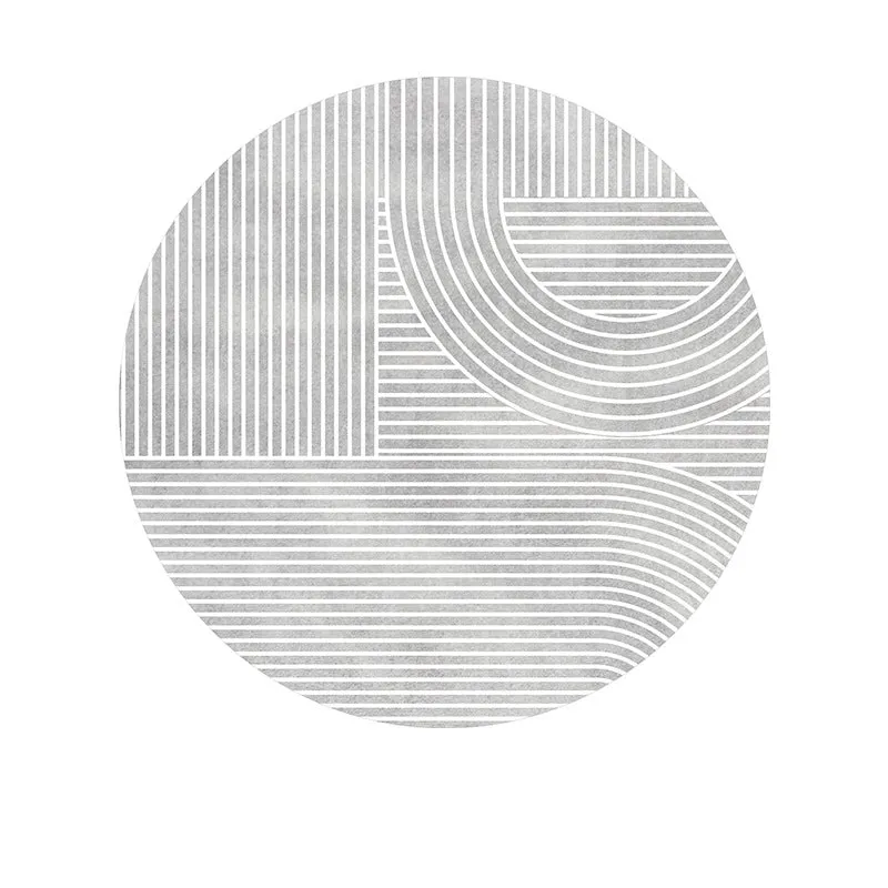 Modern Abstract Non-Shedding Area Round Rug Maze-160cm