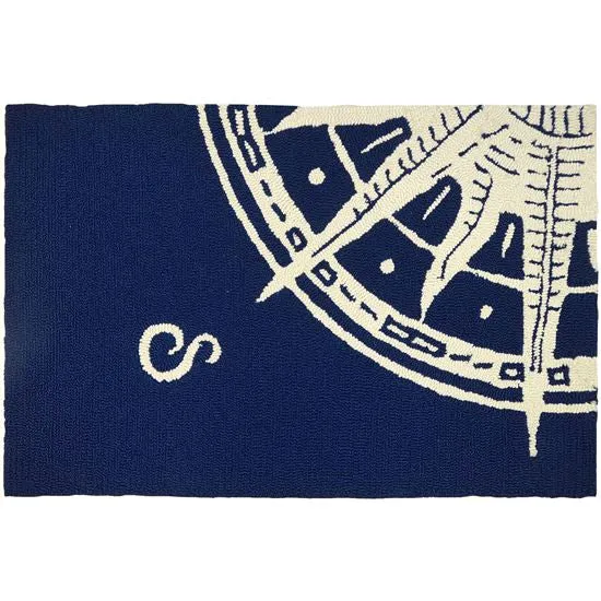 Nautical Compass Hand-Tufted Indoor/Outdoor Mats & Rugs