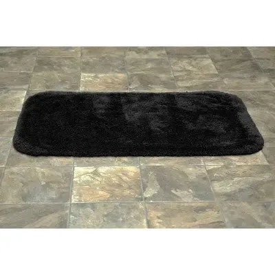 New - 24"x40" Finest Luxury Ultra Plush Washable Nylon Bath Rug Black - Garland