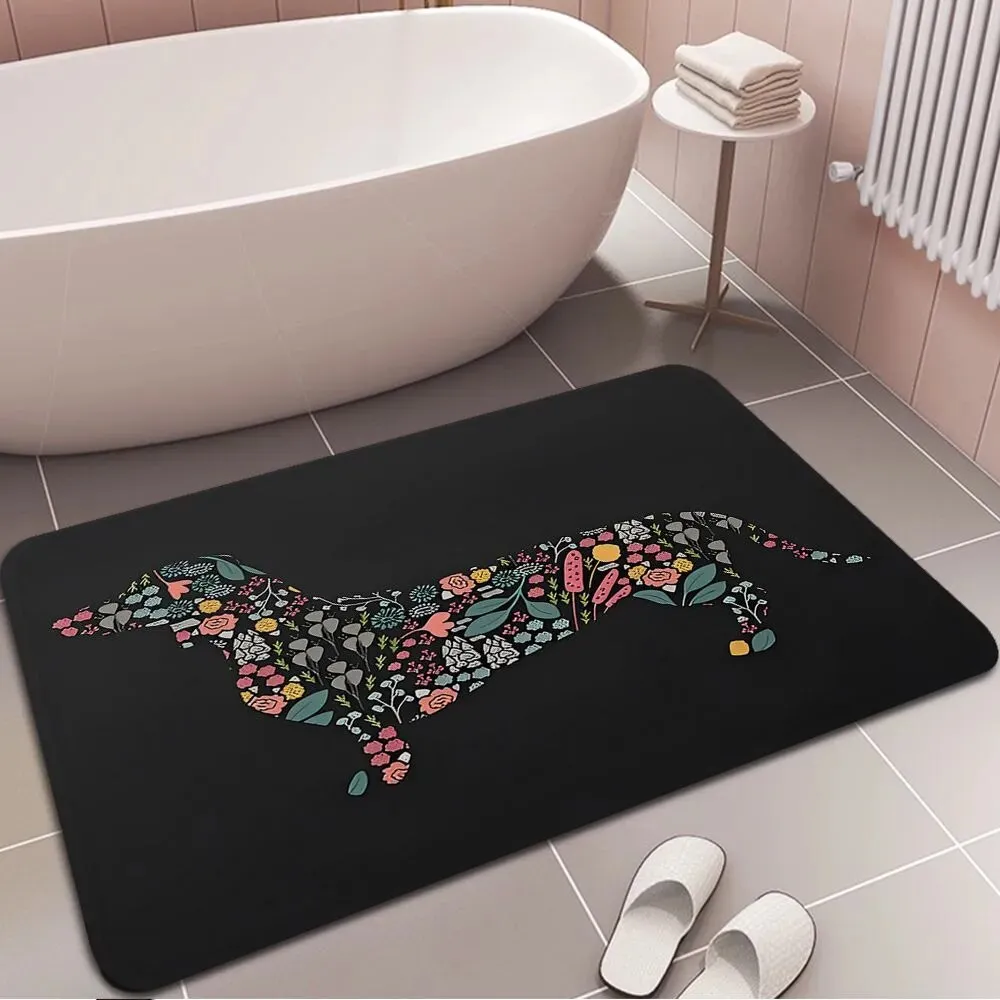 Non-slip Dachshund Floor Mat