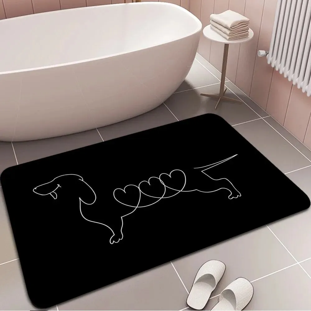 Non-slip Dachshund Floor Mat