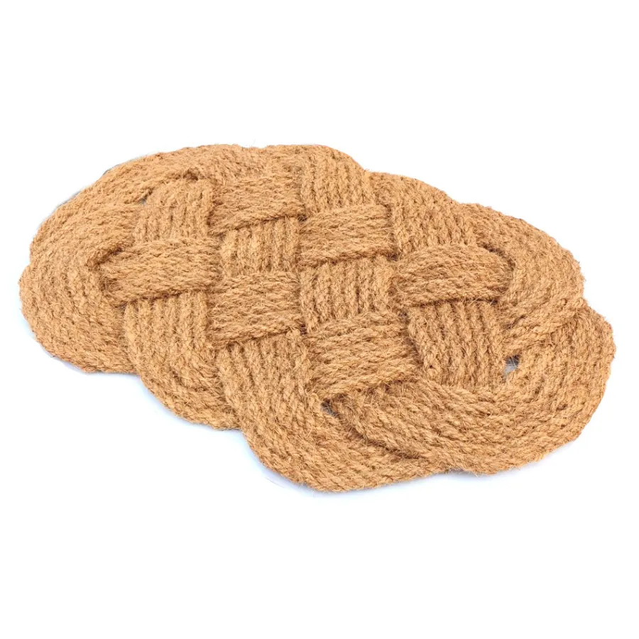 Periyar Plain Knotted Oval Coir Doormat