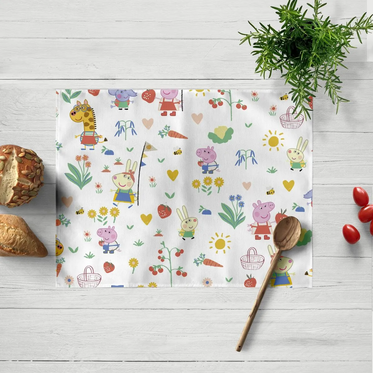 Place mat Kids&Cotton Vegetables 02 Multicolour 45 x 35 cm 2 Units