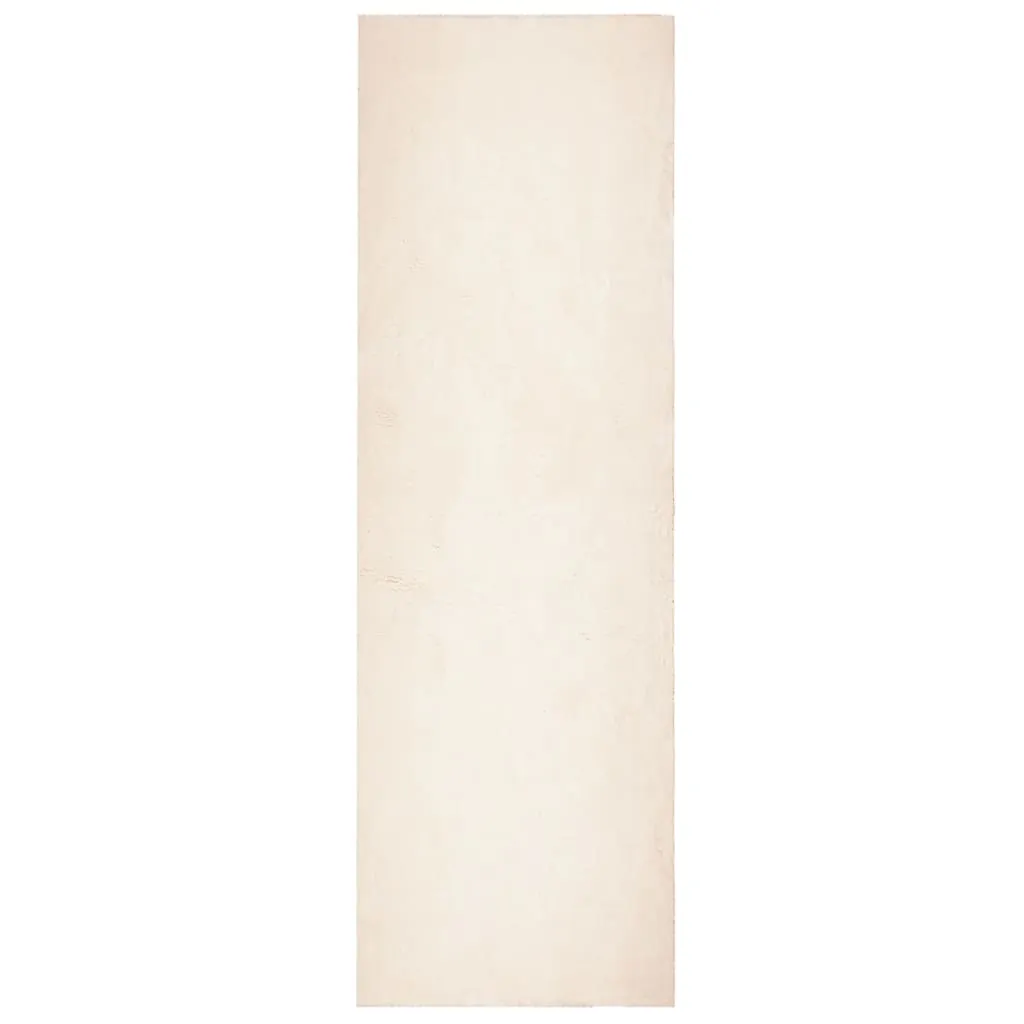 Rug HUARTE Short Pile Soft and Washable Beige 80x250 cm