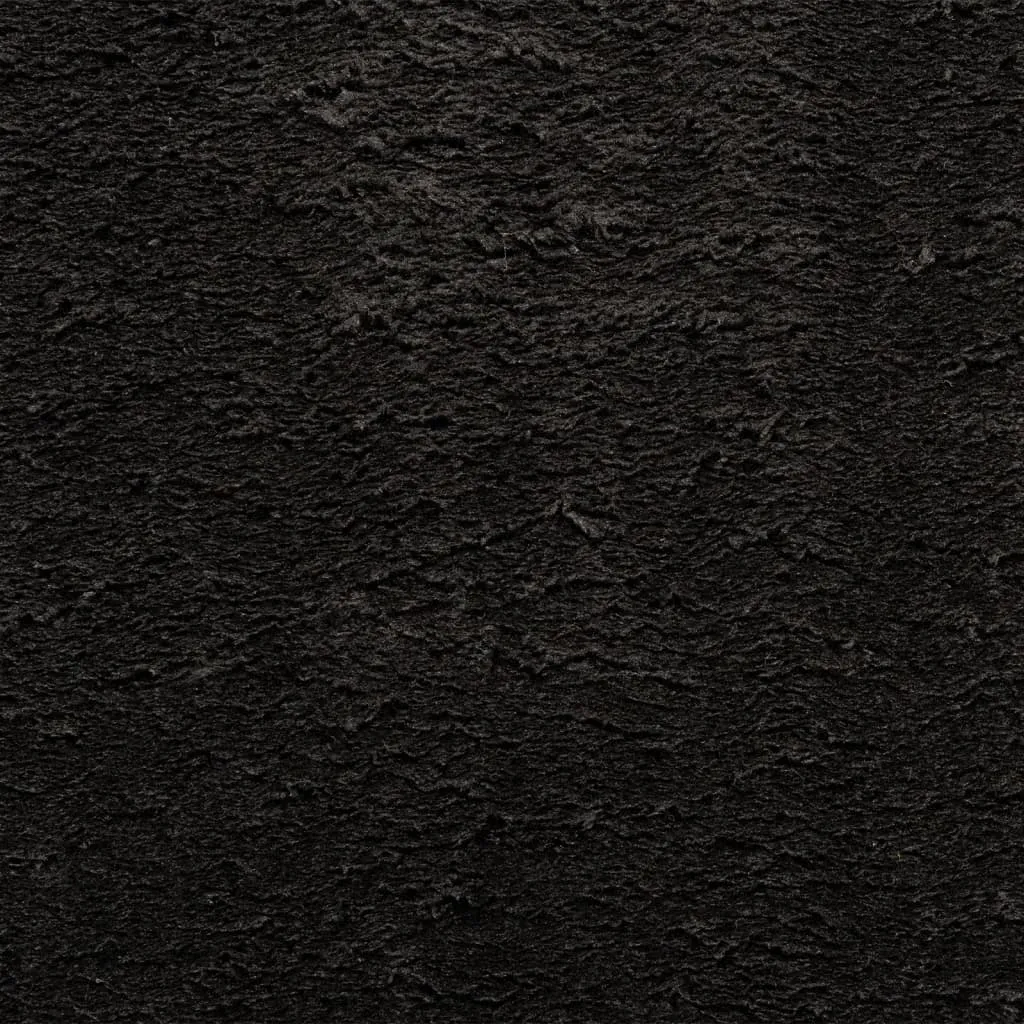 Rug HUARTE Short Pile Soft and Washable Black Ø 160 cm