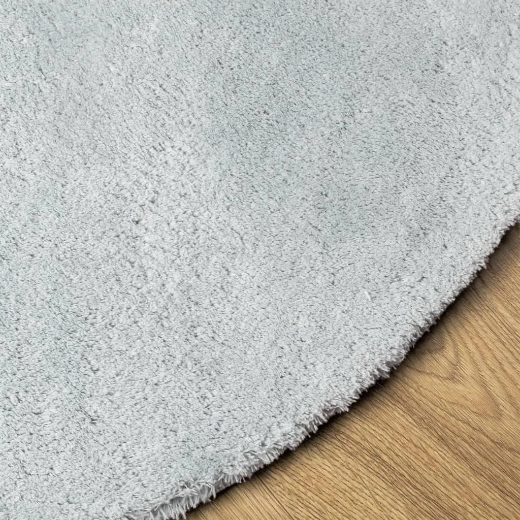 Rug HUARTE Short Pile Soft and Washable Blue Ø 120 cm