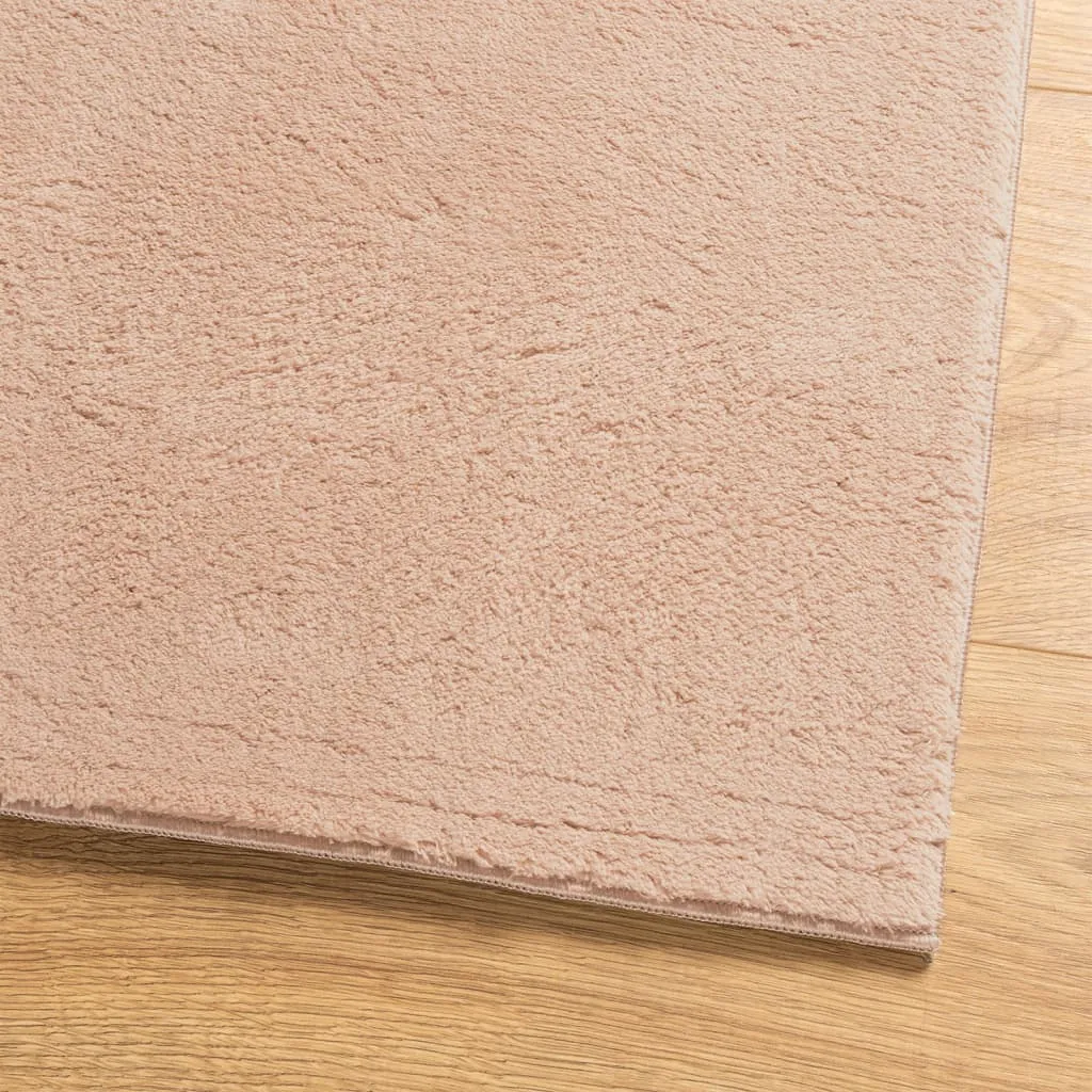 Rug HUARTE Short Pile Soft and Washable Blush 160x160 cm