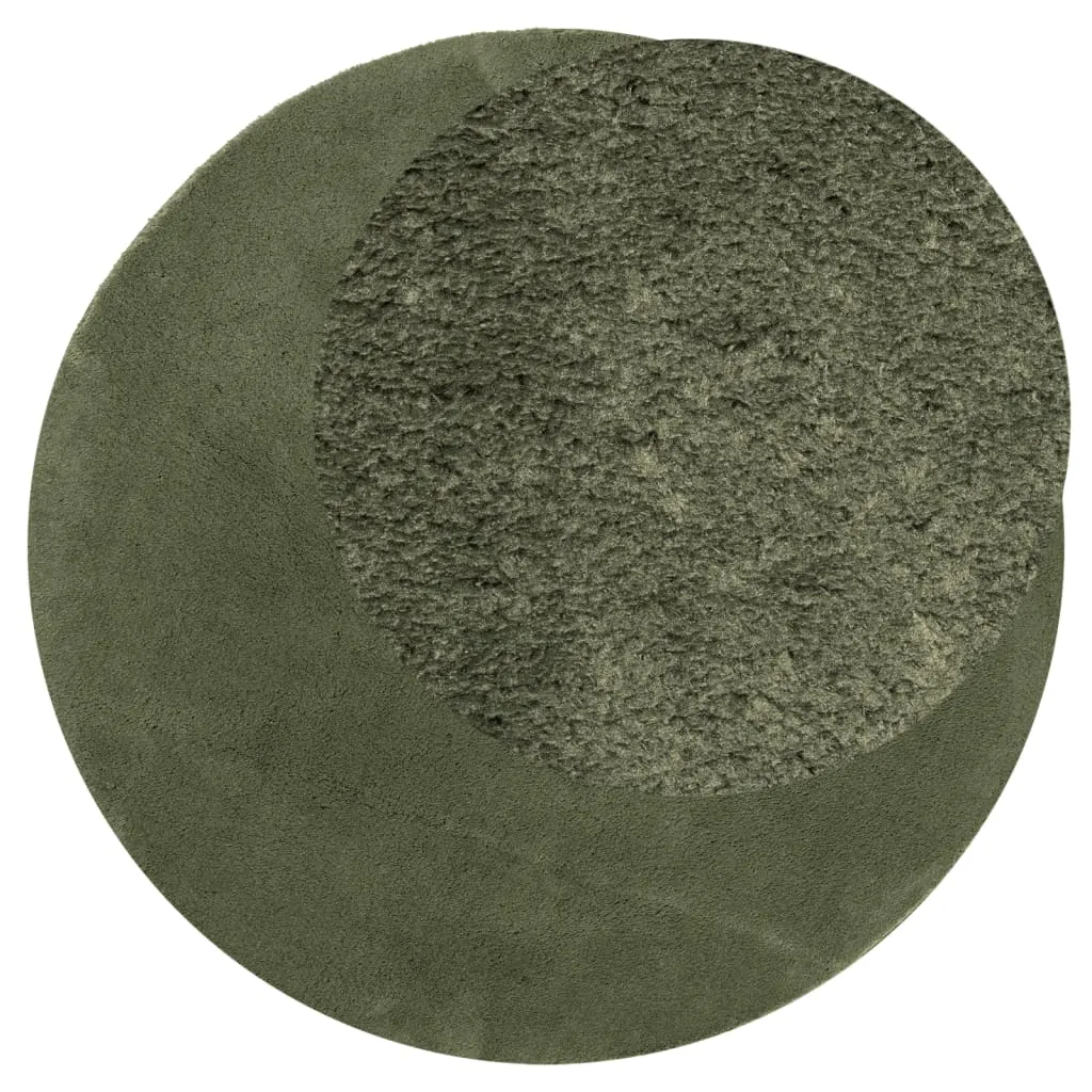 Rug HUARTE Short Pile Soft and Washable Forest Green Ø 160 cm