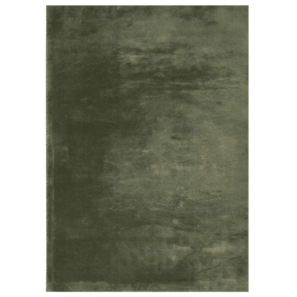 Rug HUARTE Short Pile Soft and Washable Forest Green 240x340 cm