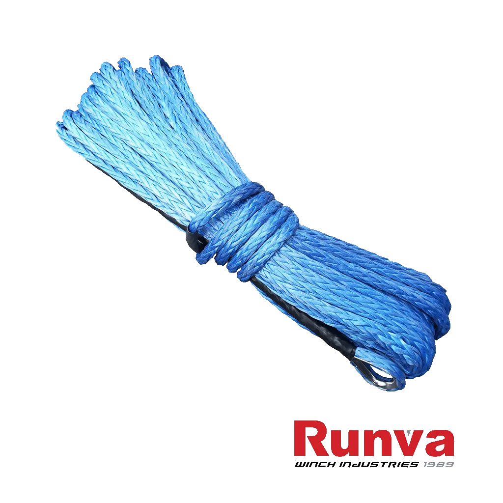 Runva Synthetic Winch Rope - 30M X 10Mm (Blue) - 30MX10MMBLUE