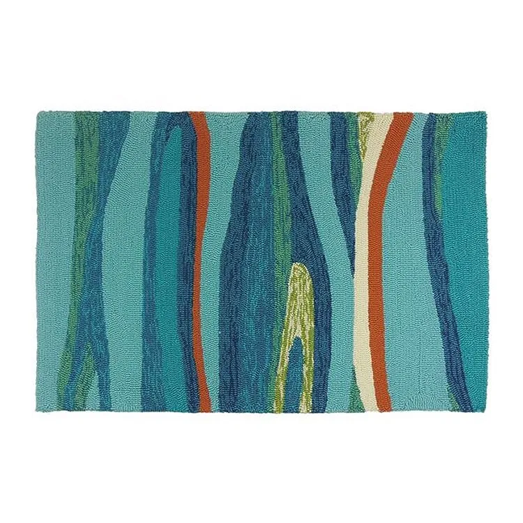 Sea Swells Hand-Hooked Indoor/Outdoor Rugs