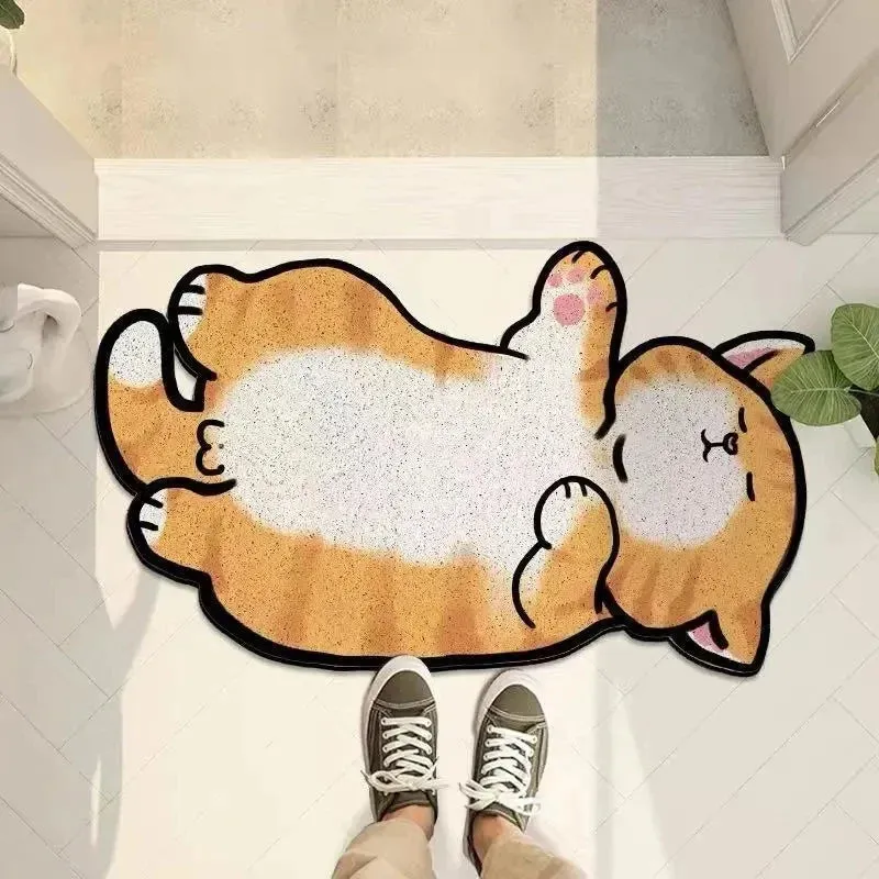 SINOTAO  -  Cartoon Sand Scraping Dust Door Entrance Doormat Hallway Bath Non-slip Rug Dust Removal Carpet Wire Loop Footpad Doormat