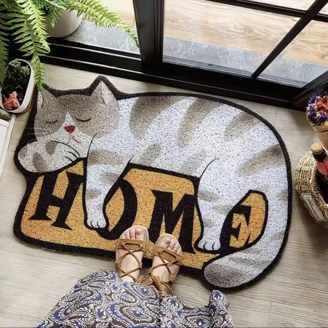 SINOTAO  -  Cartoon Sand Scraping Dust Door Entrance Doormat Hallway Bath Non-slip Rug Dust Removal Carpet Wire Loop Footpad Doormat