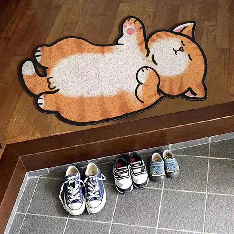 SINOTAO  -  Cartoon Sand Scraping Dust Door Entrance Doormat Hallway Bath Non-slip Rug Dust Removal Carpet Wire Loop Footpad Doormat