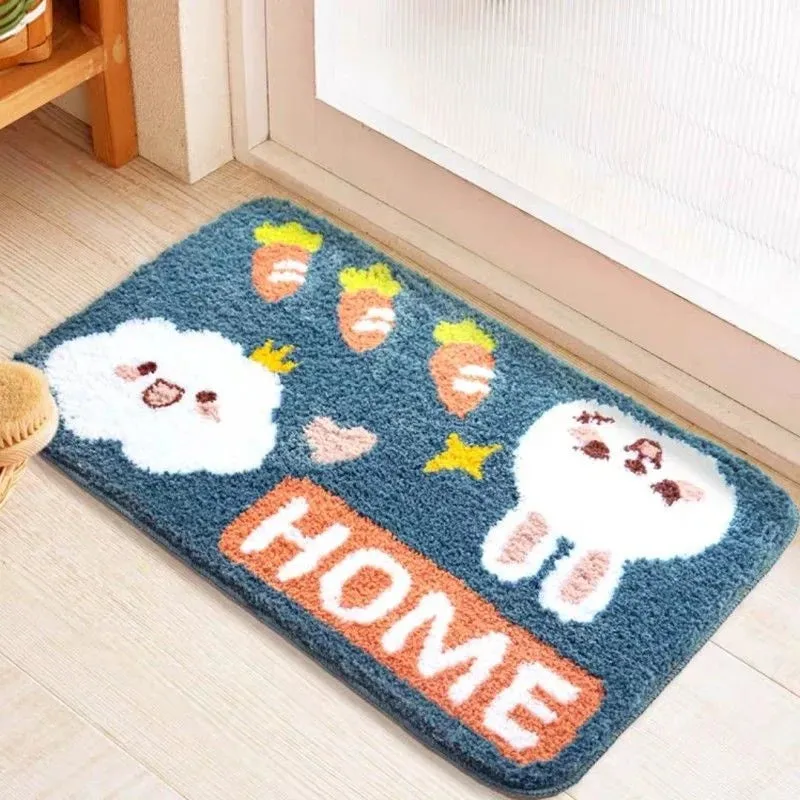 SINOTAO  -  Cute Cherry Floor Mat Bedroom Entrance Carpet Doormat Living Room Non Slip Mat Rugs Bathroom Cartoon Soft Fluffy Foot Mat