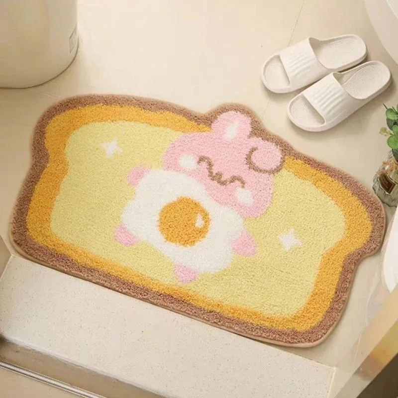 SINOTAO  -  Cute Cherry Floor Mat Bedroom Entrance Carpet Doormat Living Room Non Slip Mat Rugs Bathroom Cartoon Soft Fluffy Foot Mat