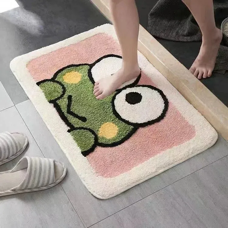 SINOTAO  -  Cute Cherry Floor Mat Bedroom Entrance Carpet Doormat Living Room Non Slip Mat Rugs Bathroom Cartoon Soft Fluffy Foot Mat