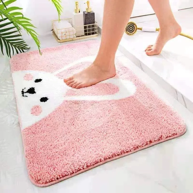 SINOTAO  -  Cute Cherry Floor Mat Bedroom Entrance Carpet Doormat Living Room Non Slip Mat Rugs Bathroom Cartoon Soft Fluffy Foot Mat