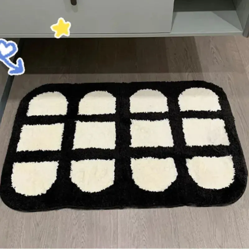 SINOTAO  -  Cute Cherry Floor Mat Bedroom Entrance Carpet Doormat Living Room Non Slip Mat Rugs Bathroom Cartoon Soft Fluffy Foot Mat