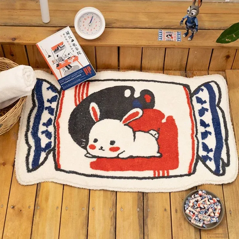 SINOTAO  -  Cute Cherry Floor Mat Bedroom Entrance Carpet Doormat Living Room Non Slip Mat Rugs Bathroom Cartoon Soft Fluffy Foot Mat