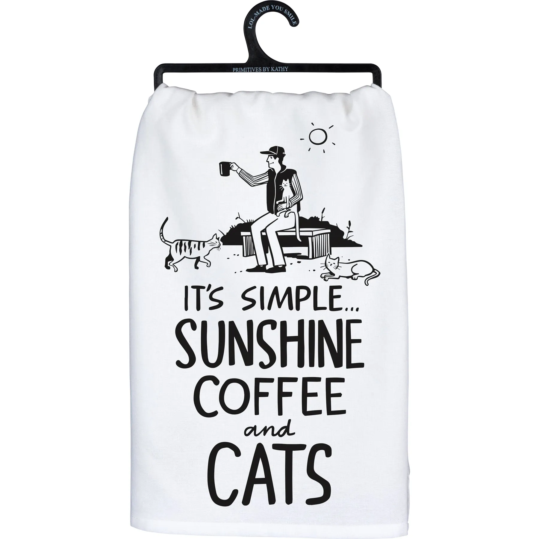 'Sunshine, Coffee, & Cats' Kitchen Towel