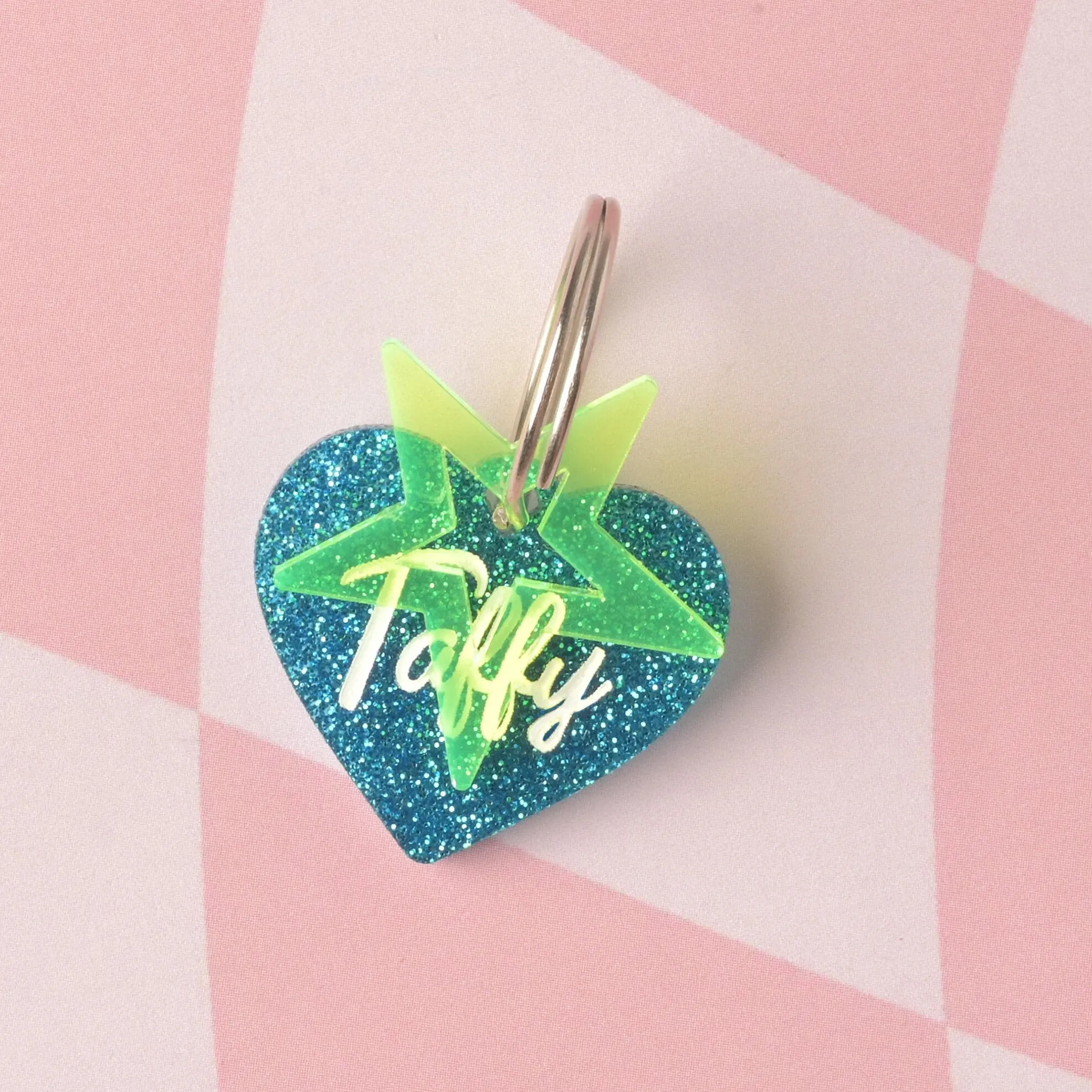 Taffy Heart Personalized Pet Tag