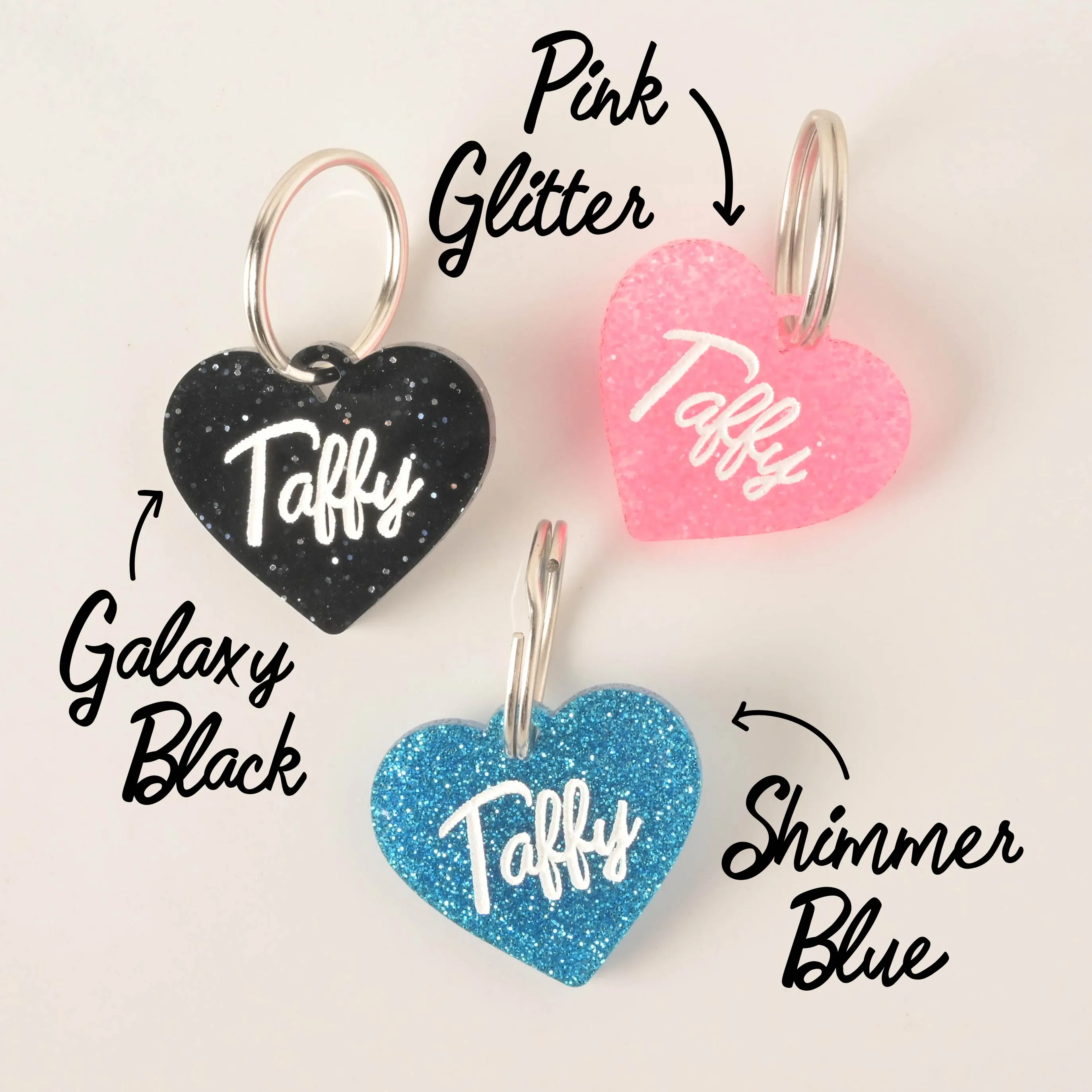 Taffy Heart Personalized Pet Tag