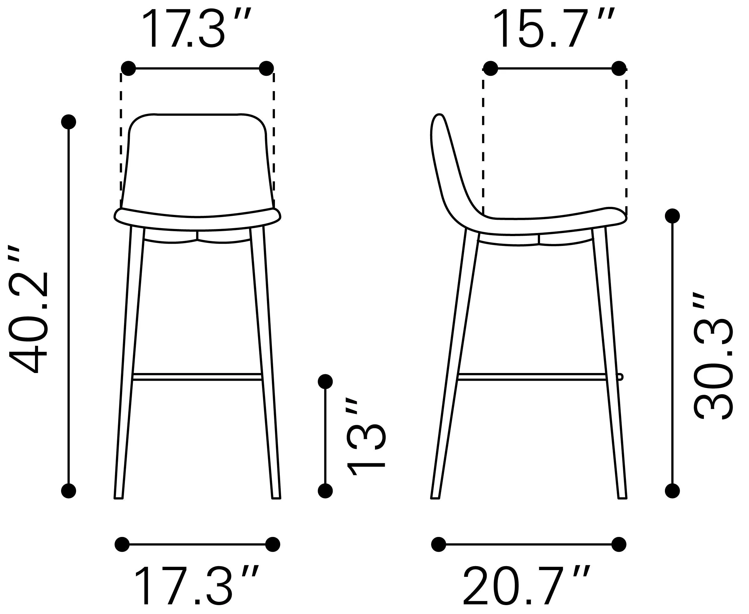 Tangiers Barstool (Set of 2) Taupe