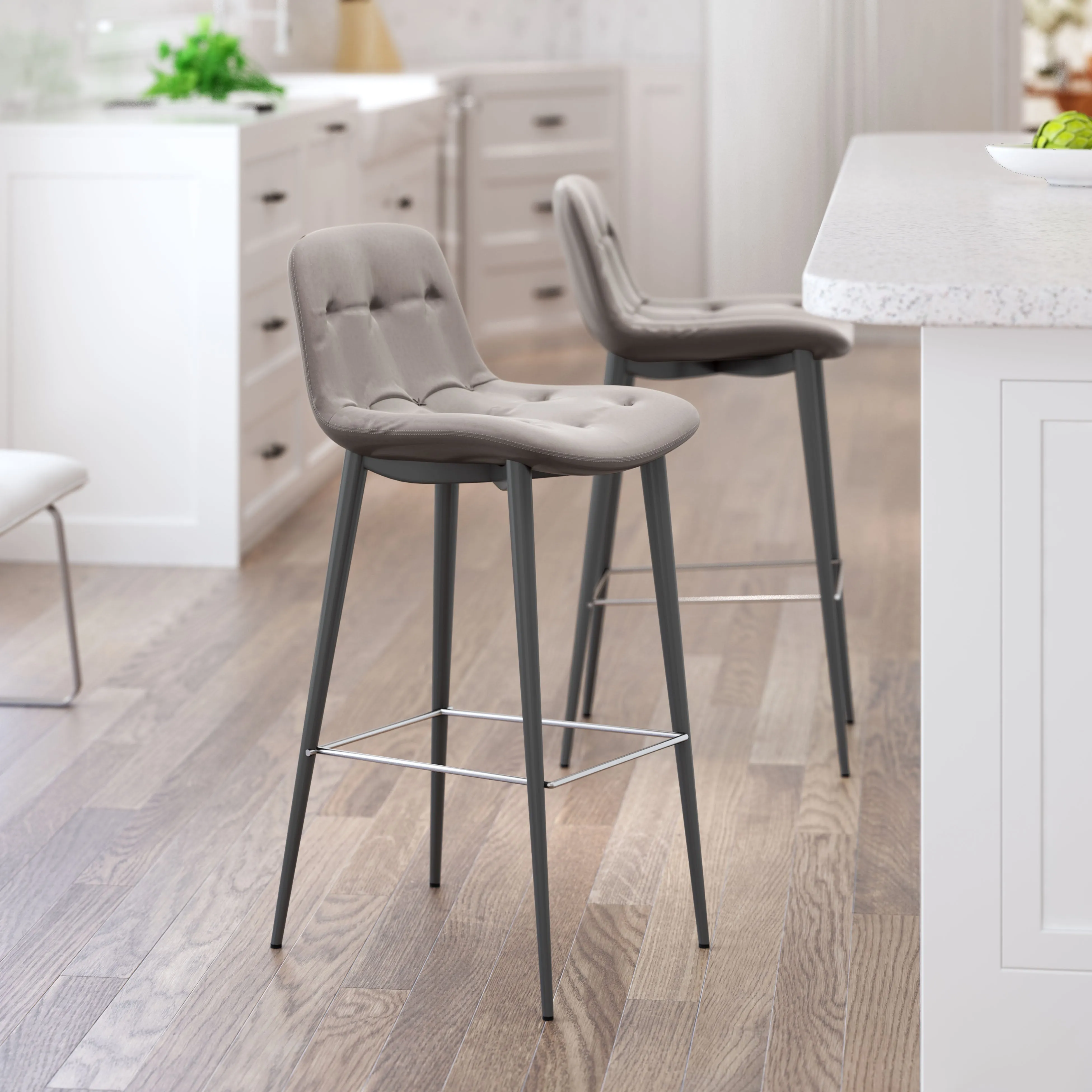 Tangiers Barstool (Set of 2) Taupe