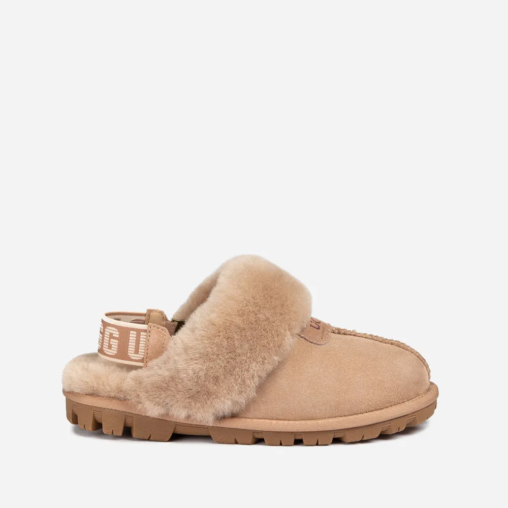 Ugg Coquette Slipper (Elastic Logo & Wool Strap) (Detachable Feature)