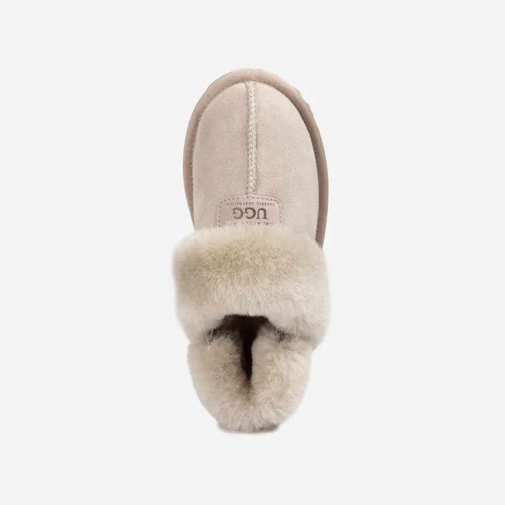 Ugg Coquette Slipper (Elastic Logo & Wool Strap) (Detachable Feature)