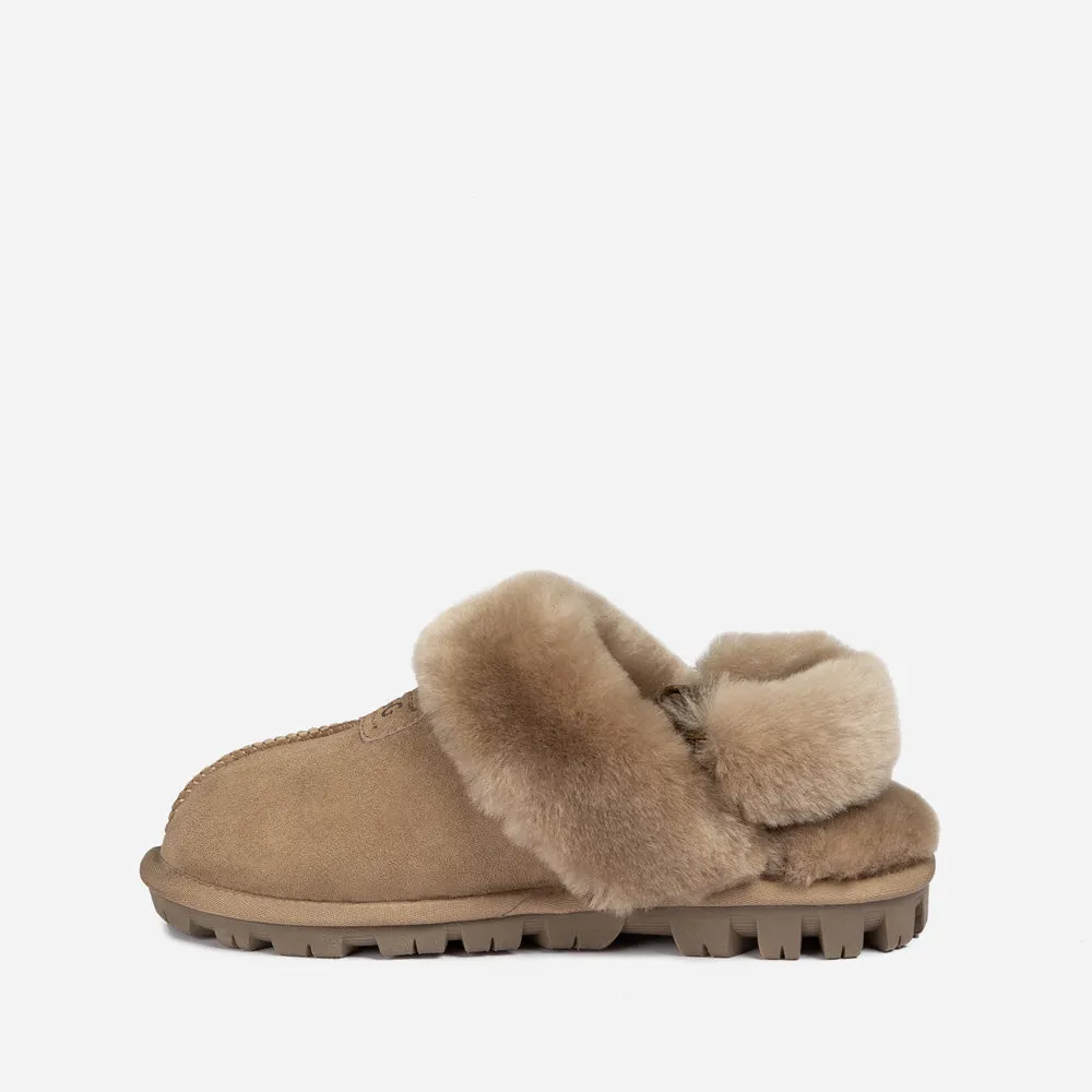 Ugg Coquette Slipper (Elastic Logo & Wool Strap) (Detachable Feature)