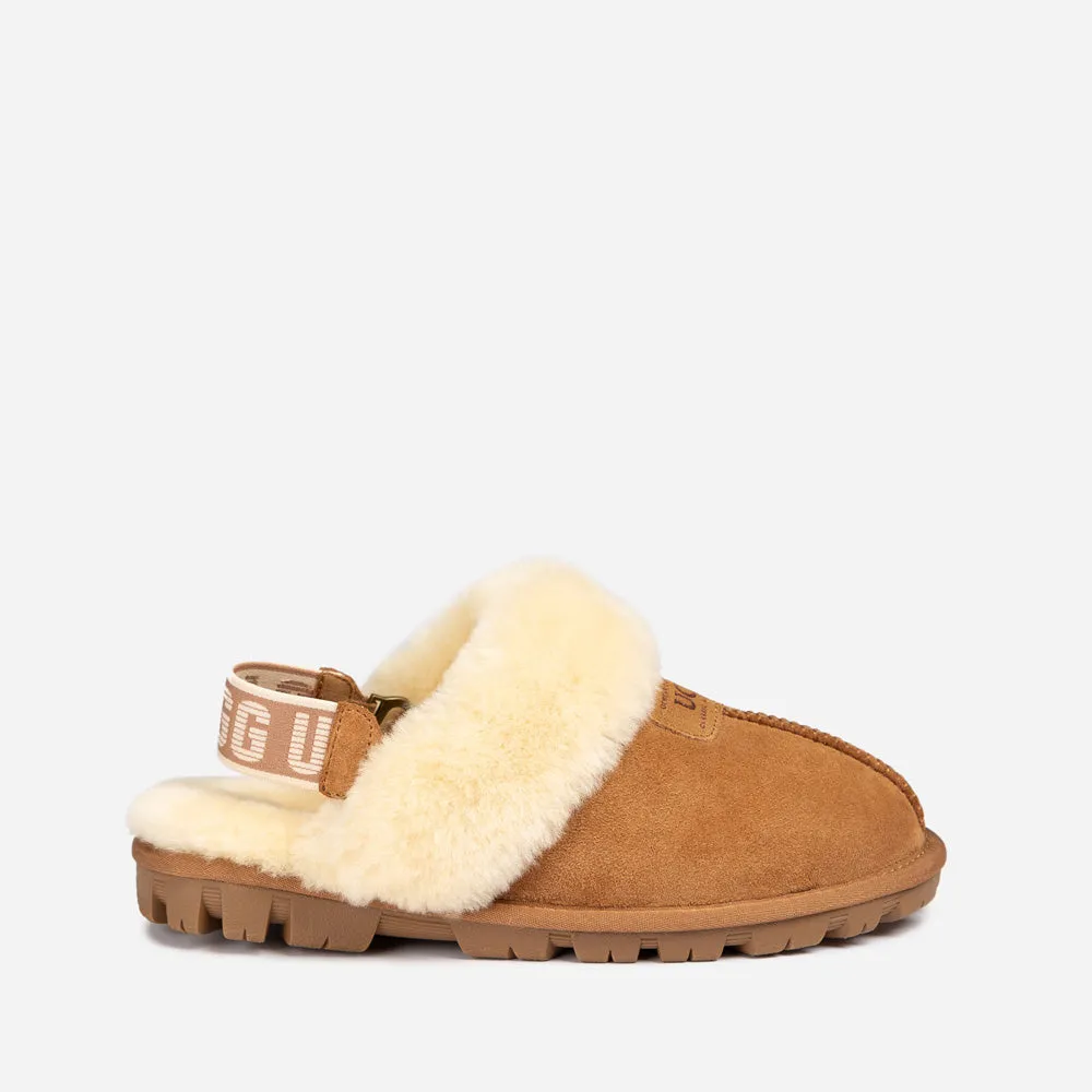 Ugg Coquette Slipper (Elastic Logo & Wool Strap) (Detachable Feature)