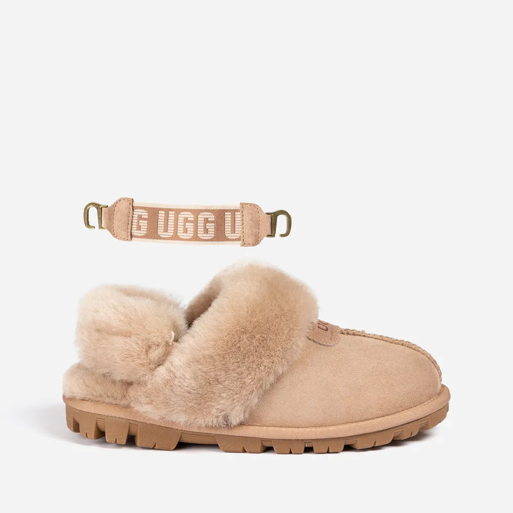 Ugg Coquette Slipper (Elastic Logo & Wool Strap) (Detachable Feature)