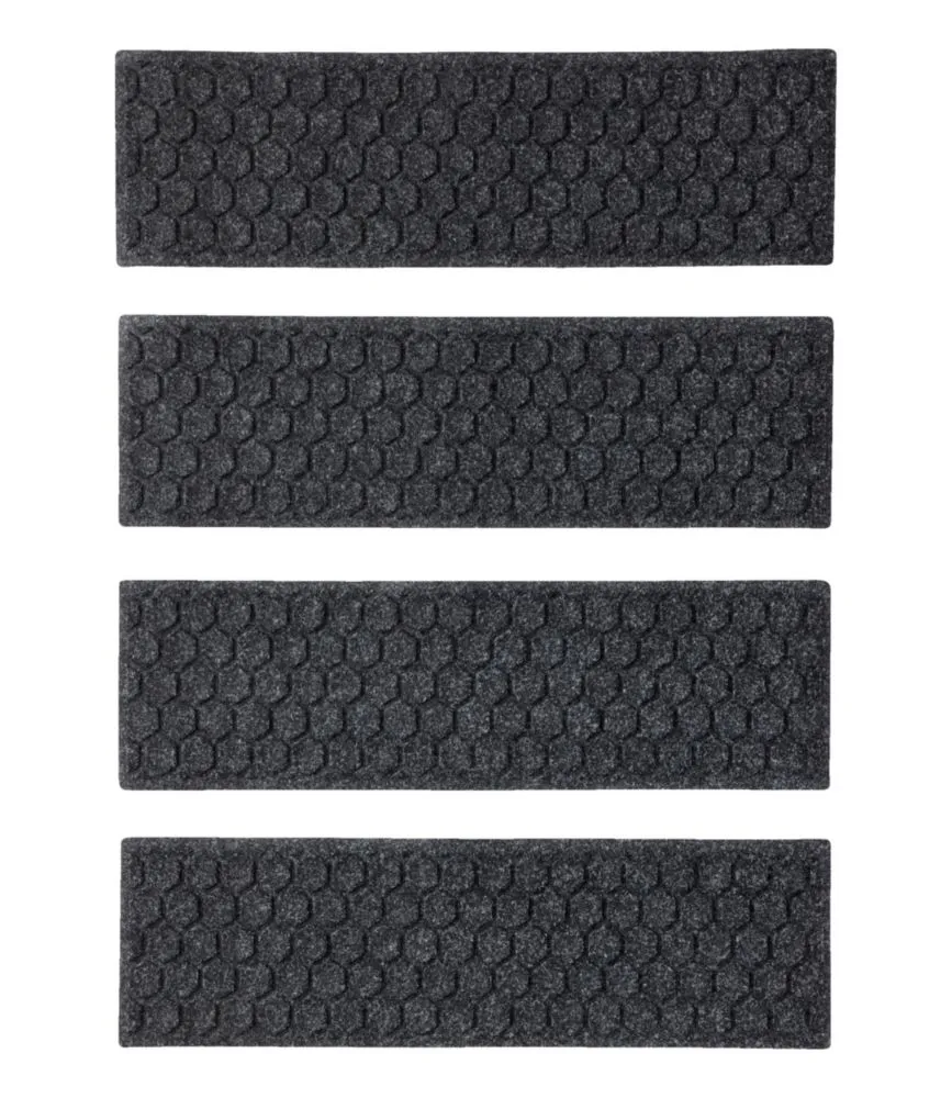 Washable Waterhog Mat, Stair Treads, Set of Four, Honeycomb