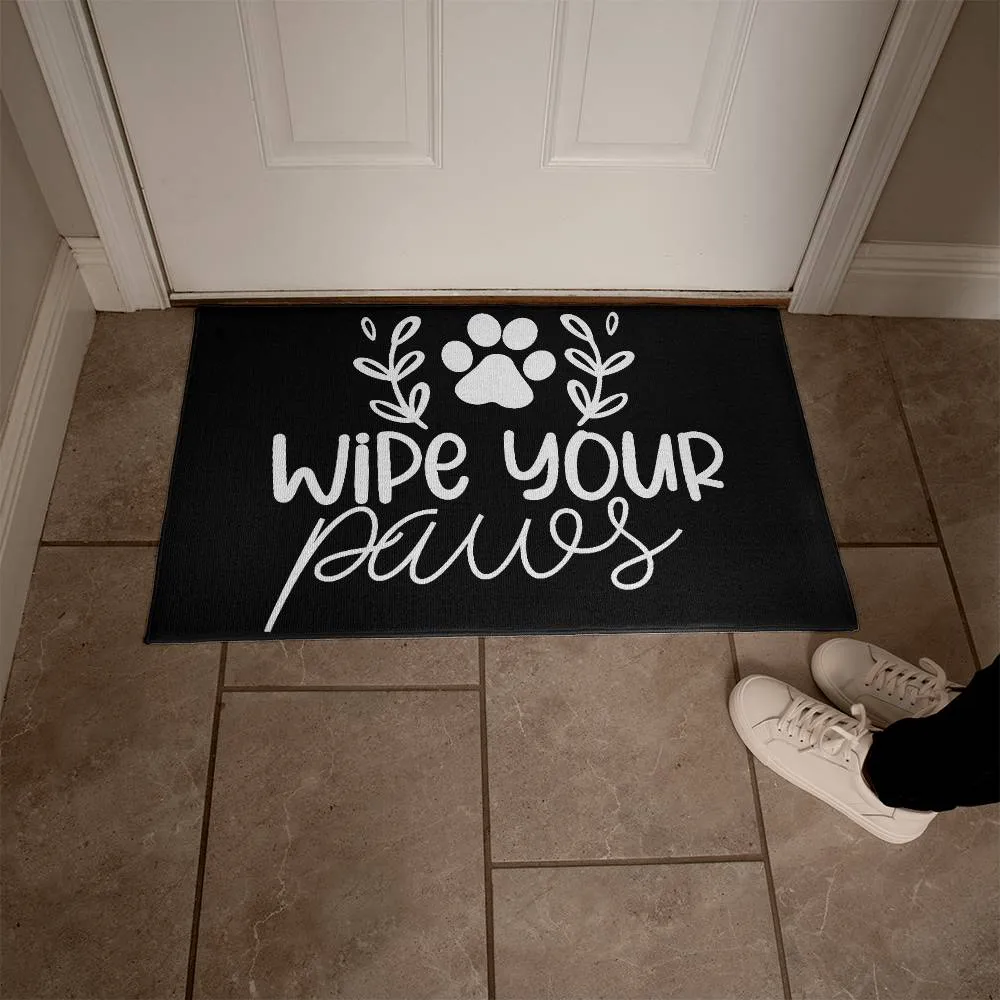 Wipe Your Paws Pet Lover Indoor Outdoor Welcome Door Mat